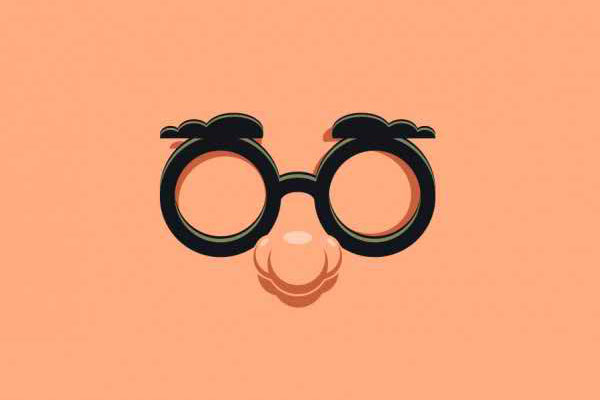 Image des lunettes sur un nez